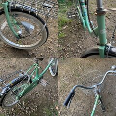 DCM　パンクしにくい自転車　Attivo　低床タイプ　22インチ　ママチャリ　緑　札幌の画像
