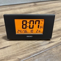 セイコークロック(Seiko Clock) 置き時計 黒メタリック　SQ790Kの画像