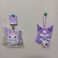 特大クロミちゃん寝そべりぬいぐるみ＆クロミプーピーマスコット＆ミニぬいぐるみの画像