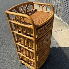 KOIZUMI, コイズミ, 家具籐ラタン, チェスト, 飾り棚収納タンス, ラタン, の画像