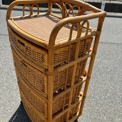 KOIZUMI, コイズミ, 家具籐ラタン, チェスト, 飾り棚収納タンス, ラタン, の画像