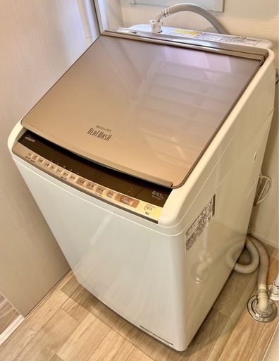 日立　BW-DV80E　N　縦型洗濯乾燥機　(洗濯8.0kg　／乾燥4.5kg)　シャンパン ビートウォッシュ