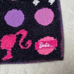 Barbie バービー タオルハンカチ ポップ シルエット プードル ドット柄の画像