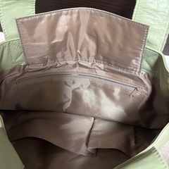 ピスタチオ色のバッグの画像