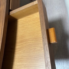 幅110センチ　ローテーブル　引き出し付きの画像