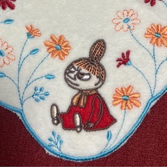 リトルミイ タオルハンカチ 花柄 刺繍 スカラップ ムーミンの画像