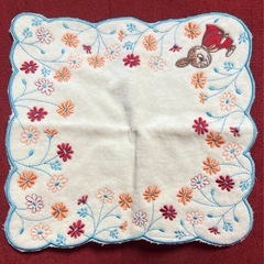 リトルミイ タオルハンカチ 花柄 刺繍 スカラップ ムーミンの画像