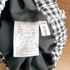 グローバルワーク　GLOBAL WORK　ギンガムチェック　ブロックチェック　スカート　110の画像