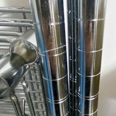 M578 スチールラック 4段 シルバー シェルフの画像