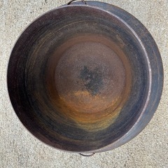 昭和レトロ 鉄製 古民家 羽釜のみ 鉄製 直径　約33cm 高さ　約26cmの画像