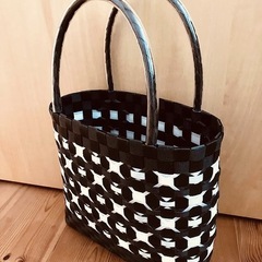 PPバンド カゴバッグS 　ハンドメイド　【注意事項あります】の画像
