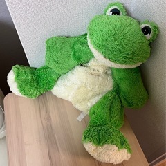 くたびれたカエルのぬいぐるみの画像