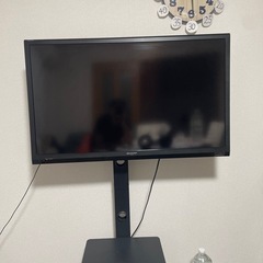 aquos sharp TV テレビ台付きの画像
