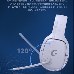 【超人気】ゲーミングヘッドセット ps5 4WAY接続 急速充電 パールホワイトの画像
