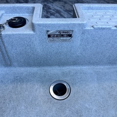 未使用 タキロン 水栓パン　グレー ガーデンシンク 角型 排水口付きの画像