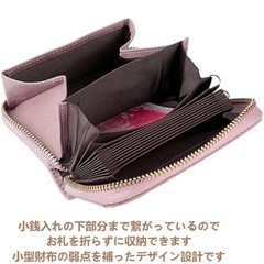  クレジットカードケース カードケース ミニ財布 お札が折れない レディース 小銭入れ お札を折らずに収納できる カード入れ メンズ 大容量 本革 革 二つ折り財布 コンパクト じゃばら ボックス型 (ピンク)の画像