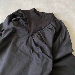 ブラック 黒 古着長袖シャツ ブラウスの画像