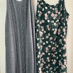 花柄キャミワンピ　ニットキャミワンピ👗の画像