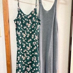 花柄キャミワンピ　ニットキャミワンピ👗の画像