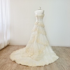 ウェディングドレス　結婚式　ドレス　フリーサイズ　の画像
