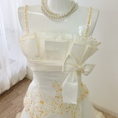 ウェディングドレス　結婚式　ドレス　フリーサイズ　の画像