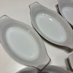 レトロ　グラタン皿　5枚セットの画像