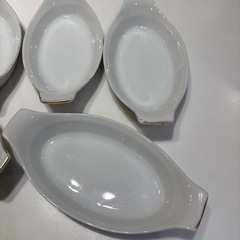 レトロ　グラタン皿　5枚セットの画像