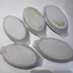 レトロ　グラタン皿　5枚セットの画像