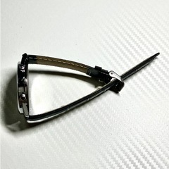 Geneva メンズ腕時計 ブラック レザーベルトの画像