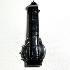 Geneva メンズ腕時計 ブラック レザーベルトの画像