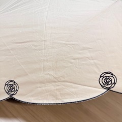 mabu マブ 晴雨兼用 遮光・遮熱 折りたたみ傘 ホワイト 花柄の画像