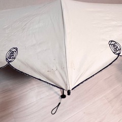 mabu マブ 晴雨兼用 遮光・遮熱 折りたたみ傘 ホワイト 花柄の画像