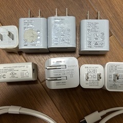 【全部まとめて】ケーブル　tama's2ポートUSB充電器　Apple純正Adapter 多摩電子工業　POWER ADAPTERの画像