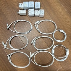 【全部まとめて】ケーブル　tama's2ポートUSB充電器　Apple純正Adapter 多摩電子工業　POWER ADAPTERの画像
