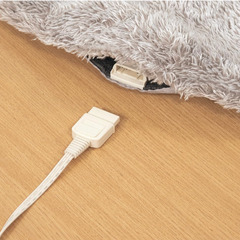 定価 5800円 コイズミ ホットカーペット ホットラグマット 丸形 円形 直径 90cm グレー KDC-03213/Hの画像