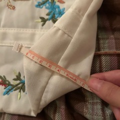 刺繍 ホワイト トートバッグの画像