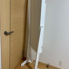 全身鏡☆収納付き　ホワイトの画像