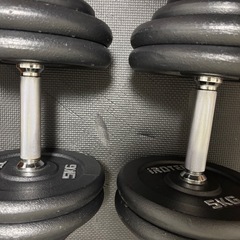 ベンチ台と30kgダンベル✖️2の画像