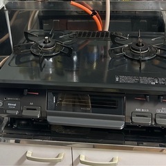 【Rinnai】リンナイ　都市ガスコンロ　片面焼き水なしグリル　2口　RTE597BKLの画像