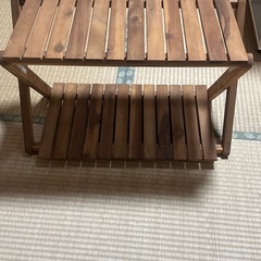 キャプテンスタッグの棚を元にDIYした物です。ベンチにもなります。。の画像