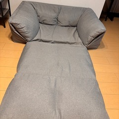 ニトリ 2WAYソファベッド グレー（2025年購入） の画像