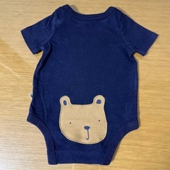 baby GAP ネイビー クマロンパース 半袖　0-3ヶ月（50㎝）の画像
