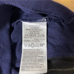 baby GAP ネイビー クマロンパース 半袖　0-3ヶ月（50㎝）の画像