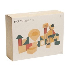 【おもちゃまとめ売り】コルク積み木　elou shapes 36ピースの画像