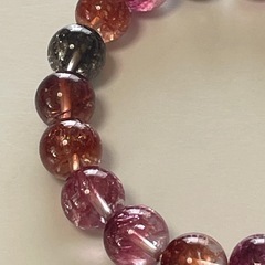 カラフル花火天然石ブレスレットの画像