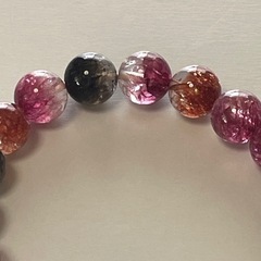 カラフル花火天然石ブレスレットの画像