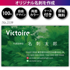 名刺印刷 100枚 両面 フルカラー 紙ケース付 No.2…