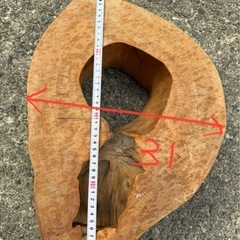天然木 くり抜き インテリア 木工 オブジェの画像