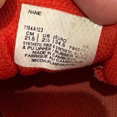 asicsシューズ21.5cmの画像