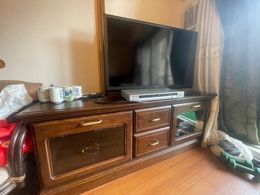 美品✨無垢材テレビ台＋Pioneer製DVDプレーヤーセット